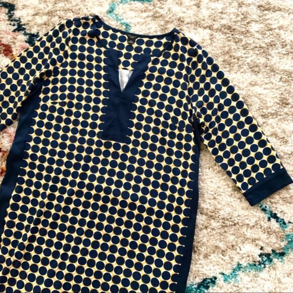 Ann Taylor Retro Geometric Print Shirt Dress L PT - Picture 2 of 4
